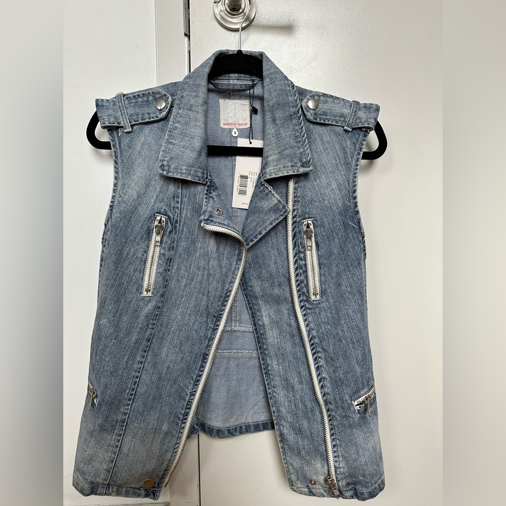 Rebecca Taylor 2013 Denim Utility Vest, Size Small, NWT!